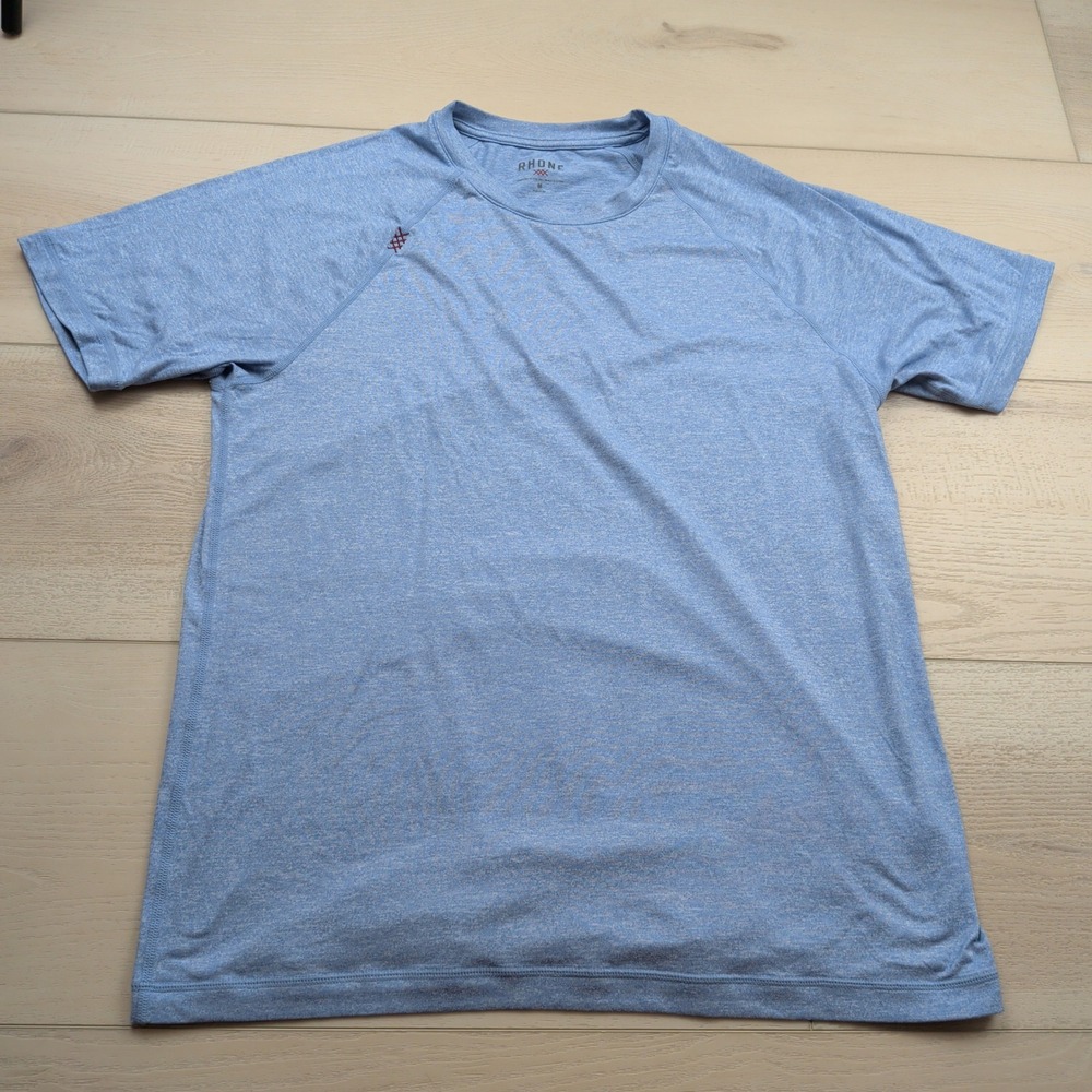 Rhone Reign Short Sleeve Training Tee Mens Medium Blue Heather T-Shirt RGN-181